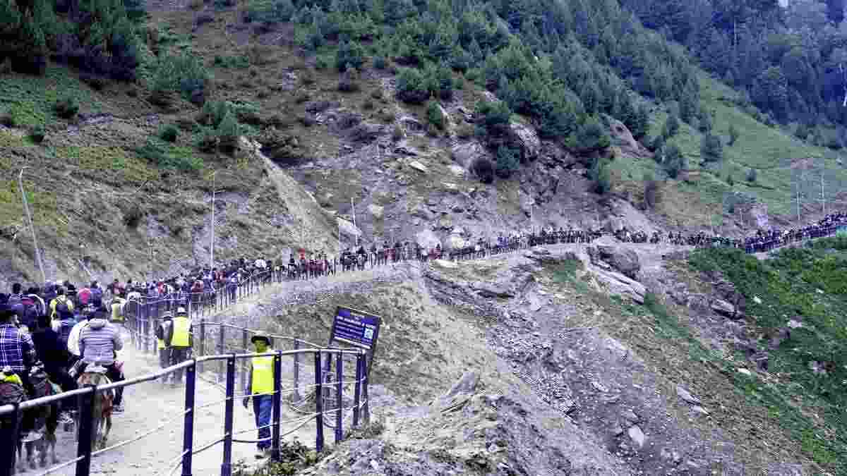 While pilgrims stranded at the Srinagar camp hoped for the resumption of the yatra on both the Baltal and  Pahalgam tracks, authorities have deemed travel on the designated routes unsafe