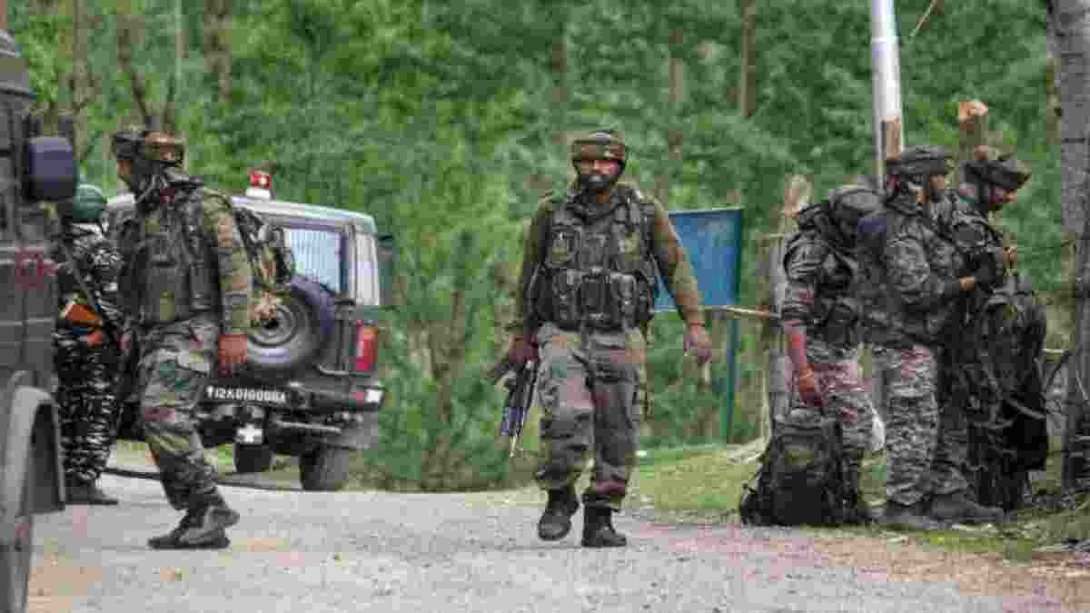 An intruder from across the border was shot dead at the international border even as another person suspected to be an over ground worker for the Hizbul Mujahideen was apprehended in Poonch.  