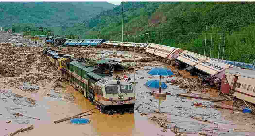 Hailakandi station submerged during floods in Assam's Dima Hasao district in 2022.