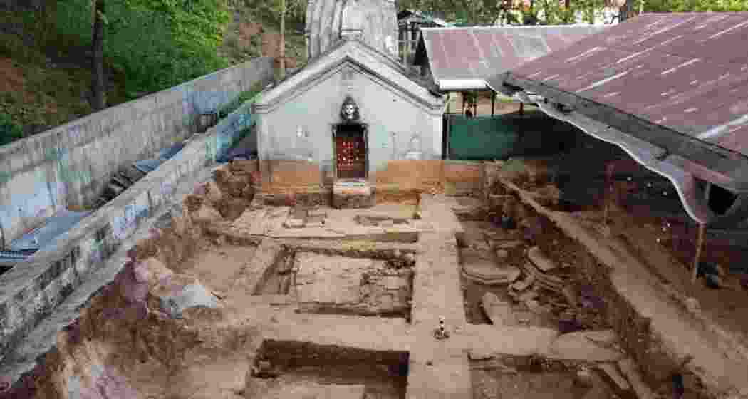The Assam state archaeology directorate has unearthed numerous artefacts at Gupteswar Devalaya, a historic temple at Singri in Sonitpur district of Assam.