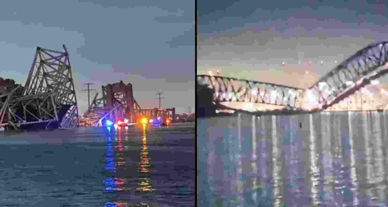  Francis Scott Key Bridge in the US city of Baltimore which collapsed early on Tuesday. 