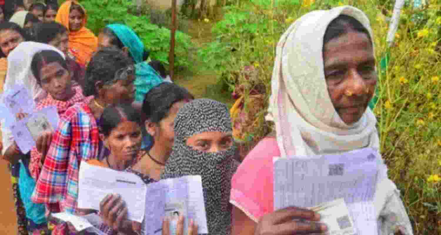 Voter turnout in Bastar, Chhattisgarh. 