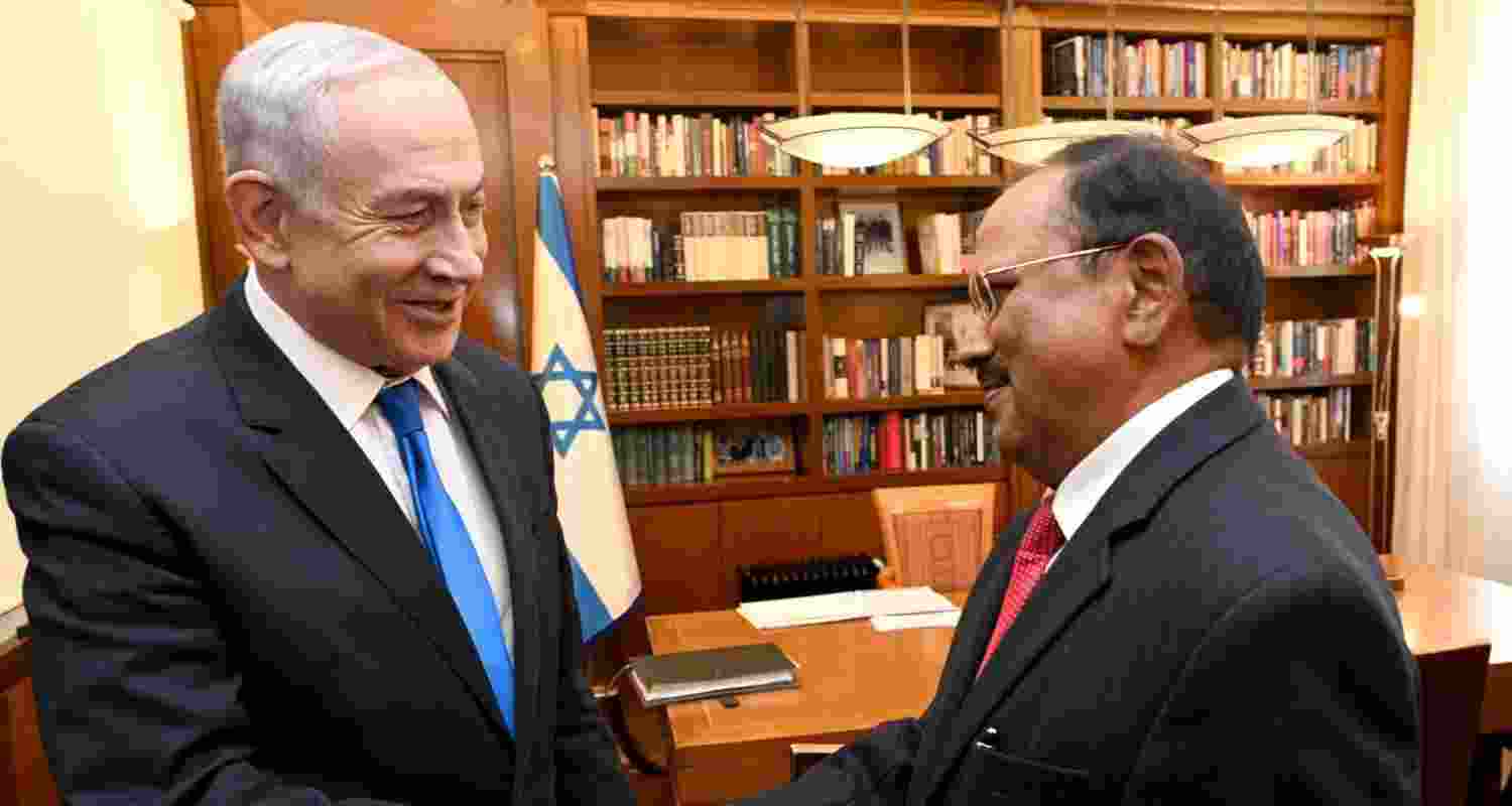 Israel Prime Minister Benjamin Netanyahu met National Security Advisor Ajit Doval