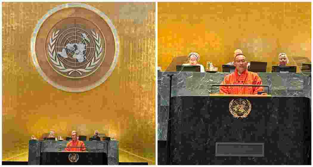 Bhutan’s Prime Minister Tshering Tobgay addressing the General Debate of the 79th session of the UN General Assembly in New York, USA on Friday.