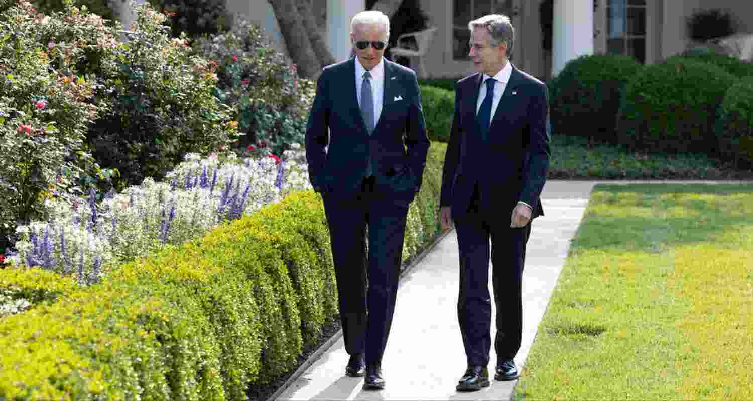 US State Secretary Antony Blinken with President Joe Biden.