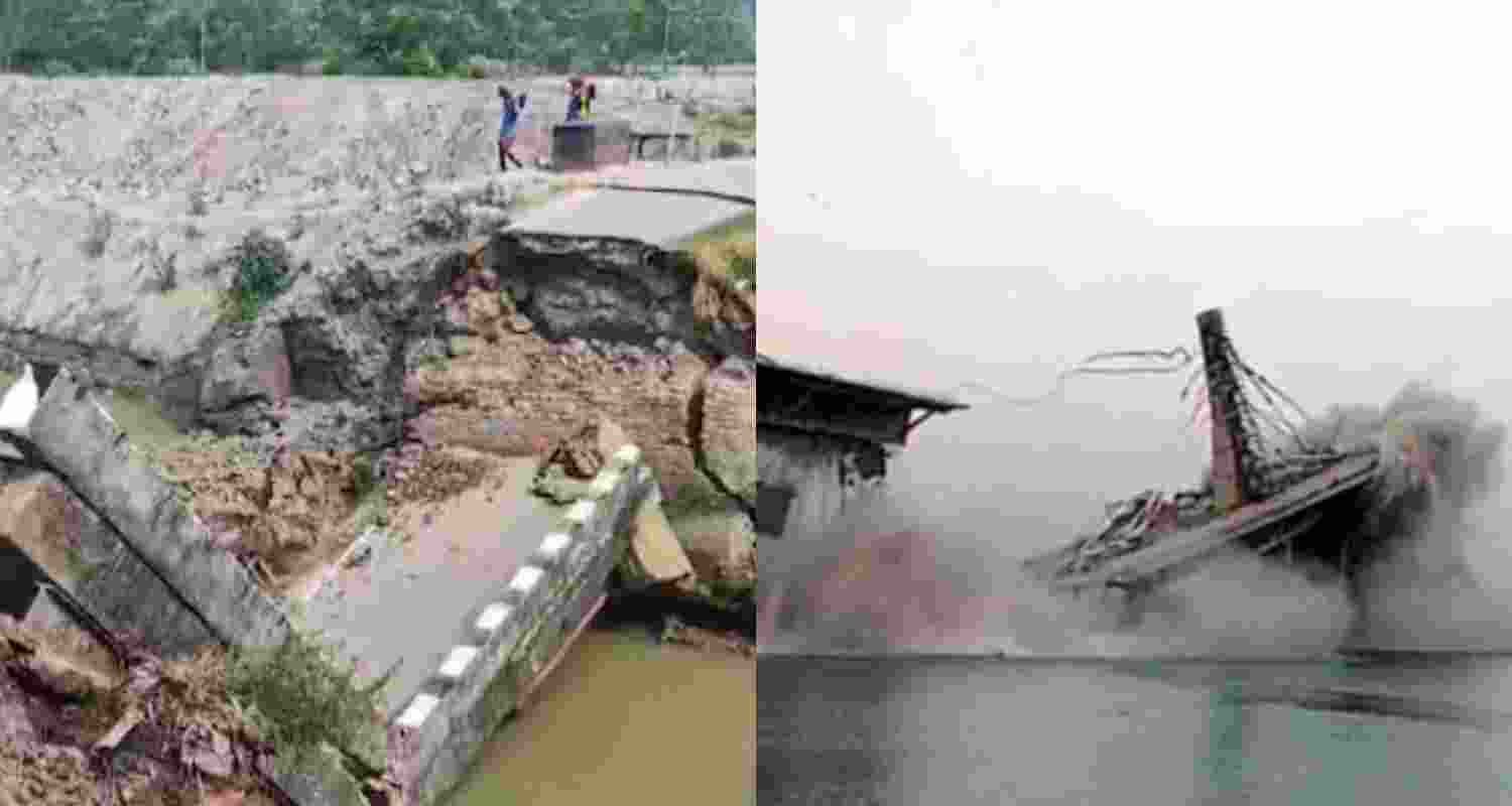 A total of 10 bridges collapsed in Bihar. 