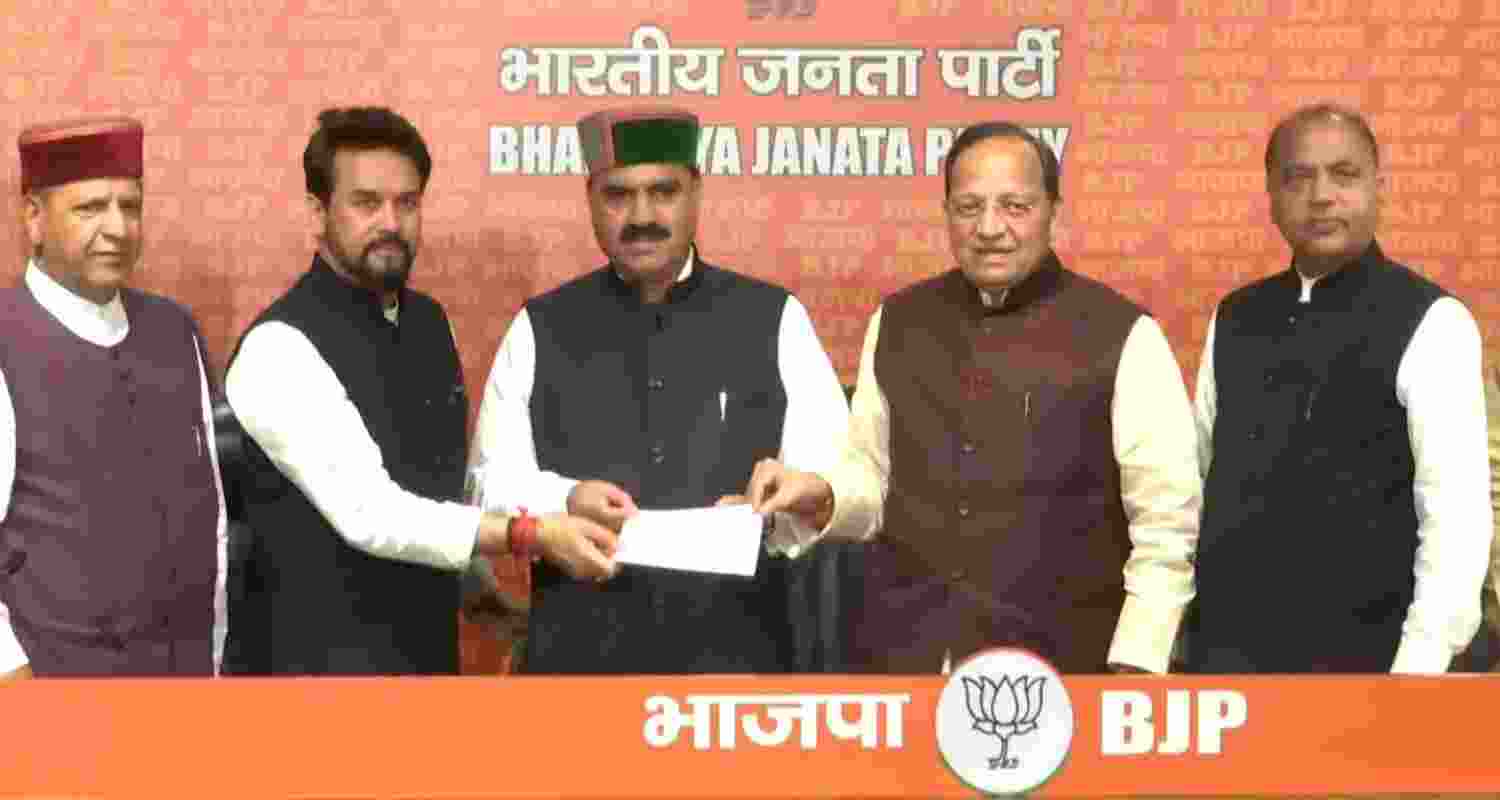 Political shift in HP,  six Congress rebels disqualified from Assembly join BJP