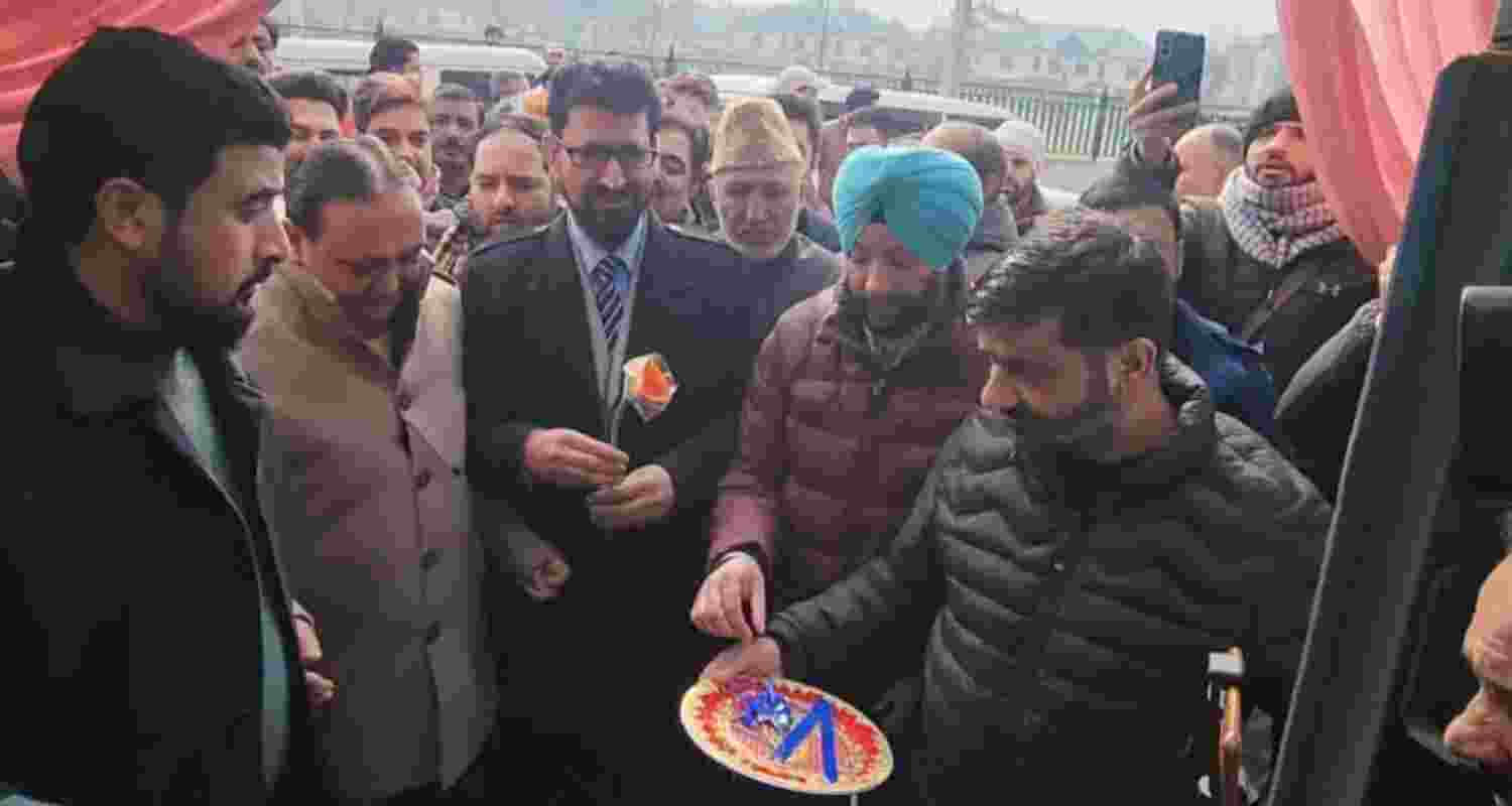 BJP leader Surinder Ambardar inaugurates party election office in Srinagar, ahead of the upcoming national parliamentary elections in 2024