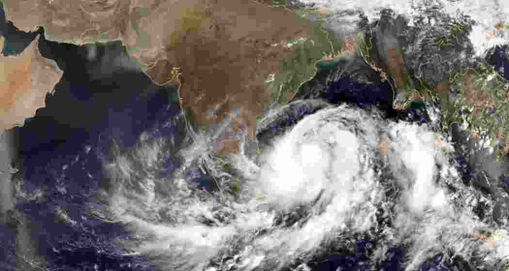 A satellite image of Cyclone Mocha that killed more than 500 across South Asian nations. 