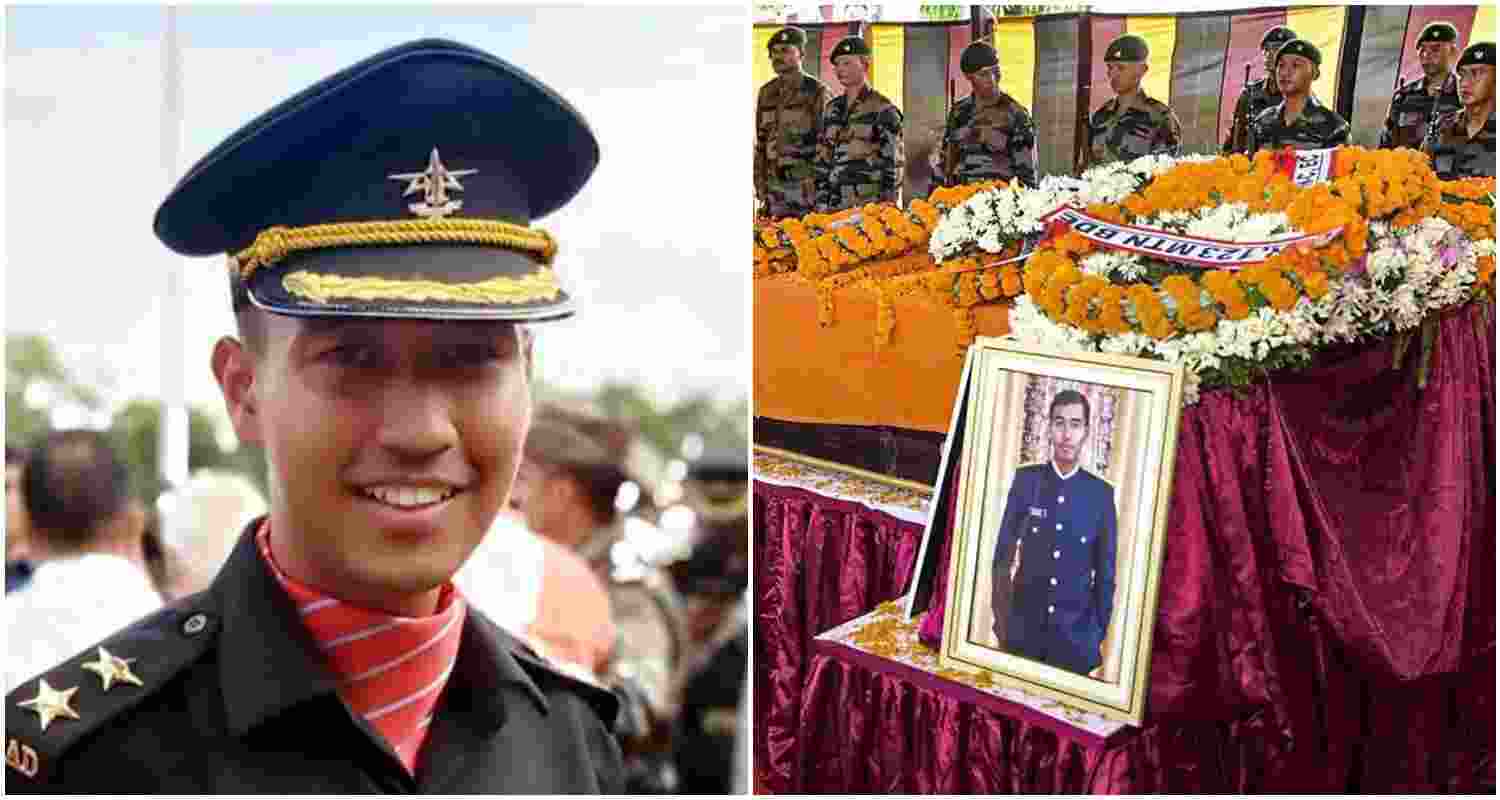 Darjeeling MP Raju Bista, former Foreign Secretary Harshvardhan Shringla, and others paid their respects to Captain Thapa at Bengdubi Military Station near Siliguri, upon his arrival from Bagdogra by air.