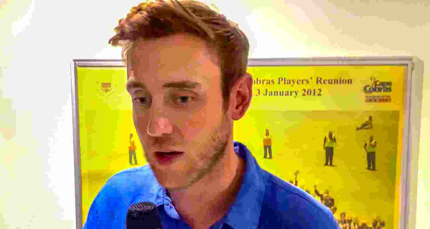 Former England Cricketer Stuart broad speaking to reporters after SA20 in Cape town.