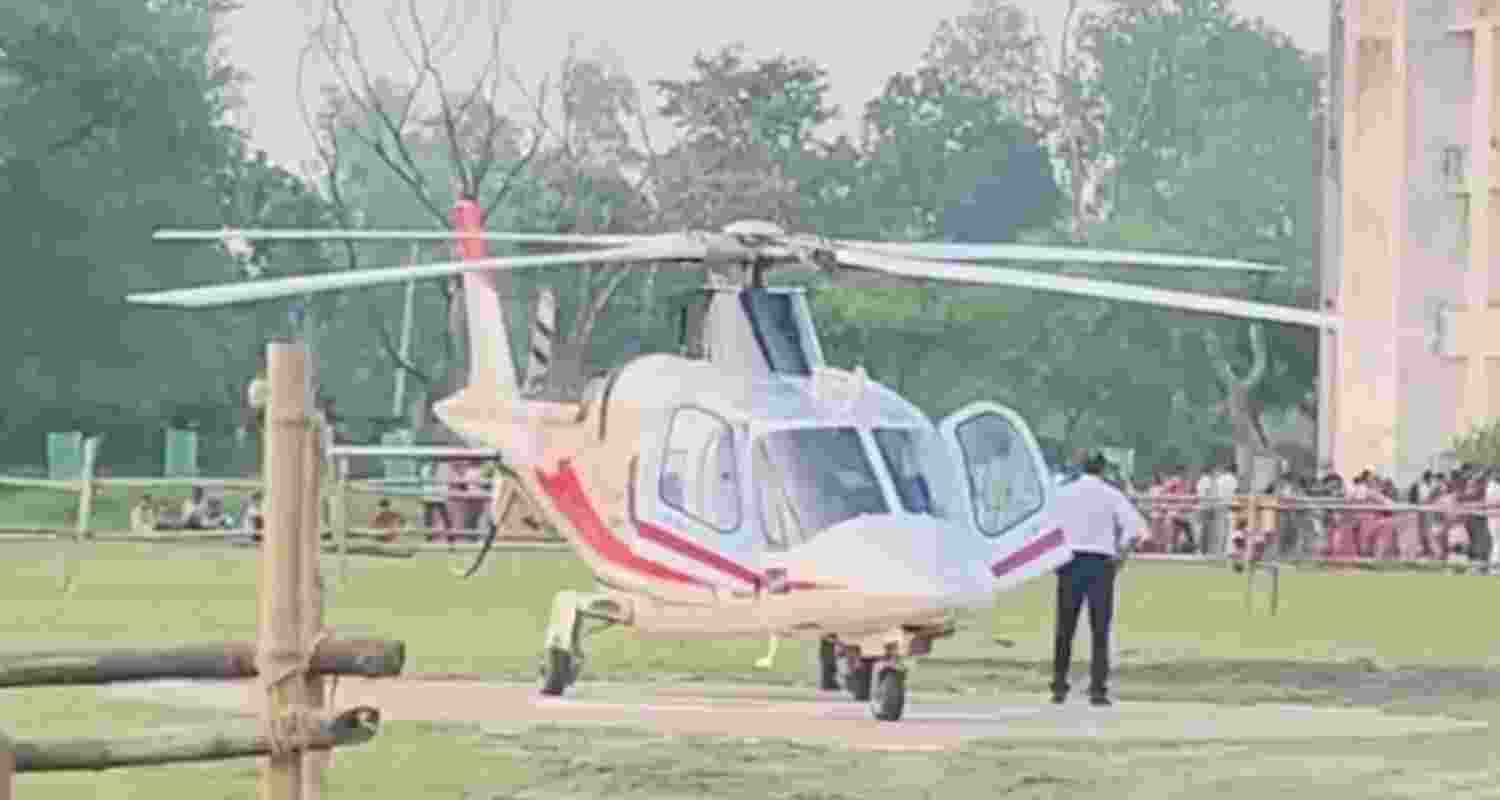 The private chopper hired for Defence Minister Rajnath Singh's travels.