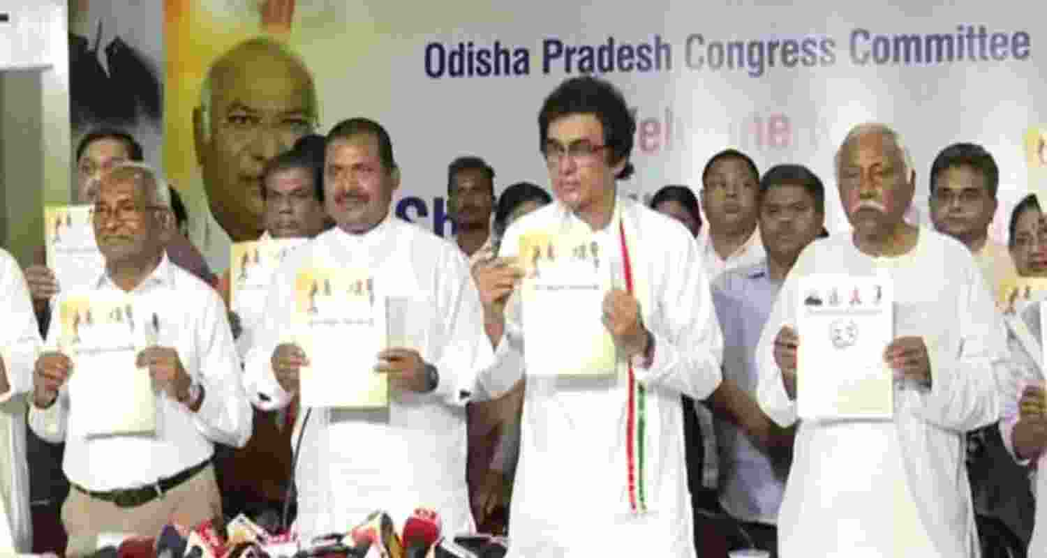 Odisha Congress releases Manifesto. 