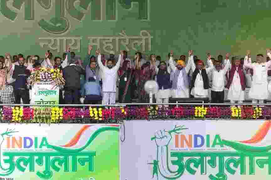 INDI Alliance calls for saving Constitution, shows opposition strength at Ranchi Rally