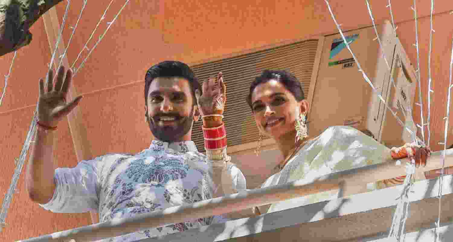 Ranveer Singh and Deepika Padukone after their wedding. 