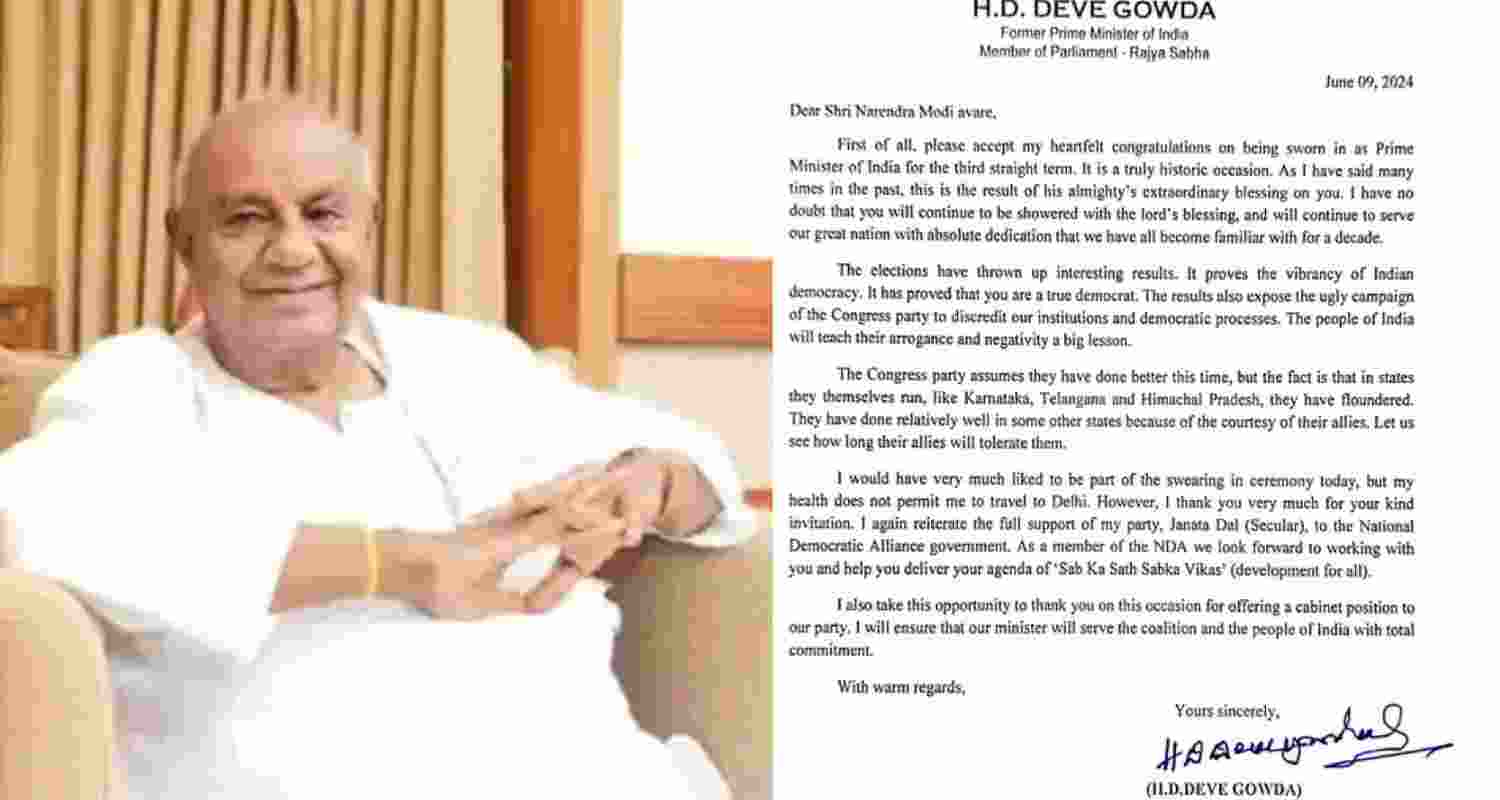 Deve Gowda greets Modi for swearing in as PM for 3rd time