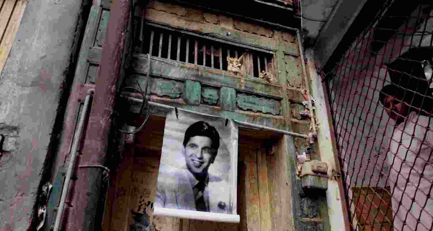 A Photograph of Dilip Kumar, Hung outside his house in Peshawar.
