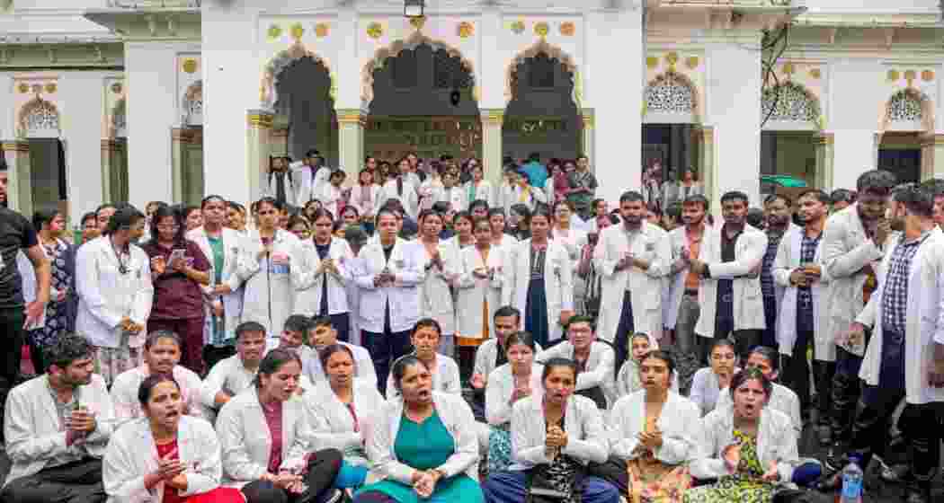 Medical professionals demonstrate demanding justice for the murdered trainee doctor in Kolkata, as a nationwide strike disrupts health services across India.