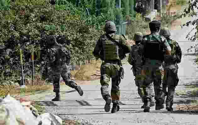 It is believed that two to three terrorists have been trapped by the security forces in the dense forests.