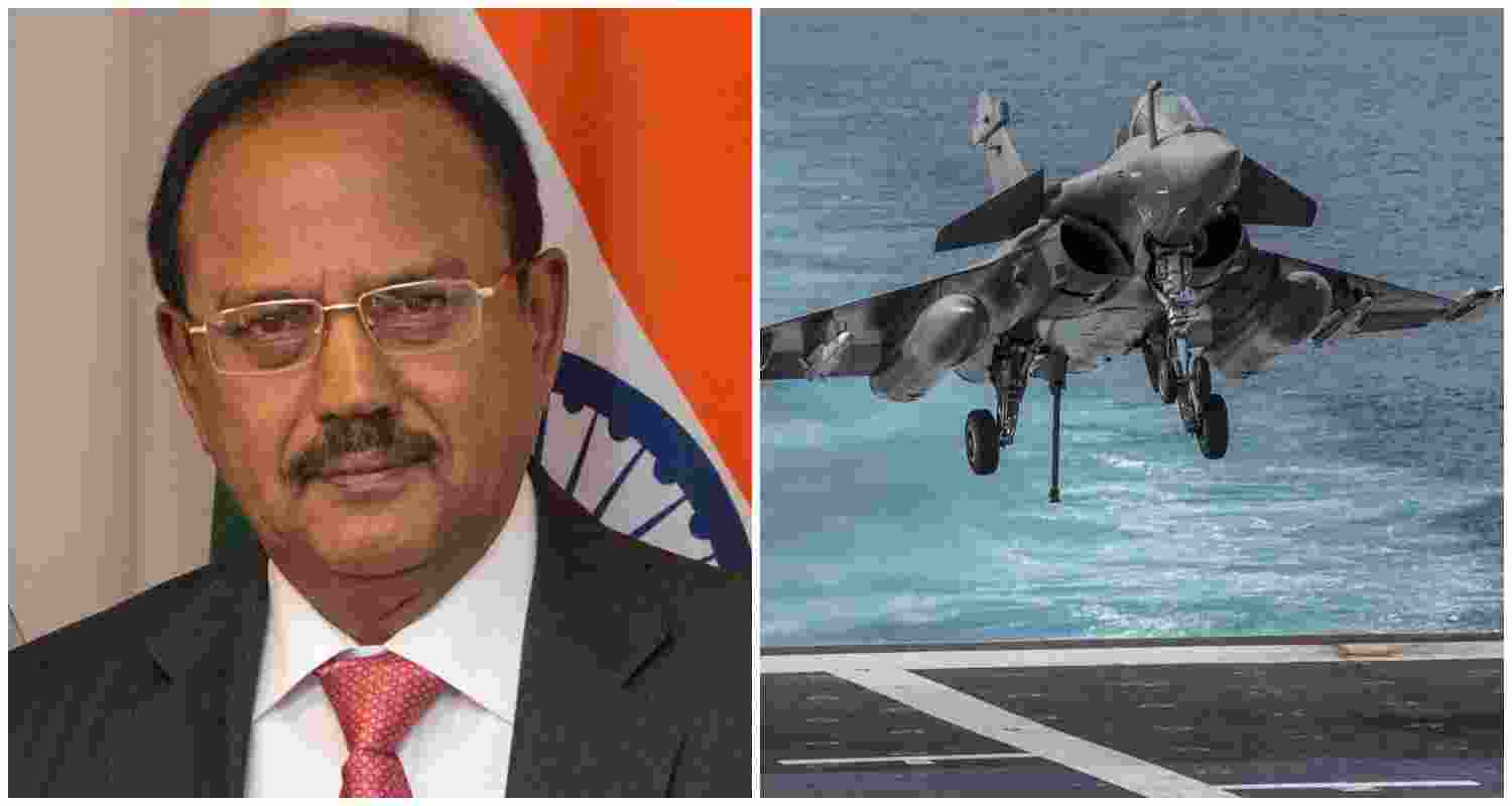 National Security Advisor Ajit Doval. The Rafale-M jets are meant to operate from the Indian Navy’s aircraft carriers.