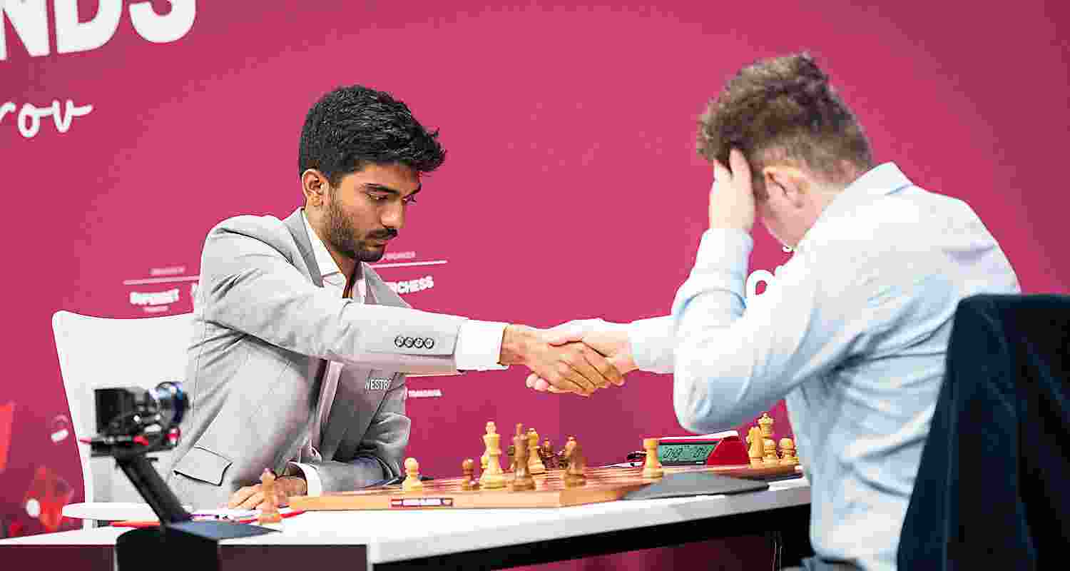 Indian Grandmaster D Gukesh beats Romania's Deac Bogdan-Daniel in the first round of the Superbet Classic chess tournament at Bucharest, Romania.