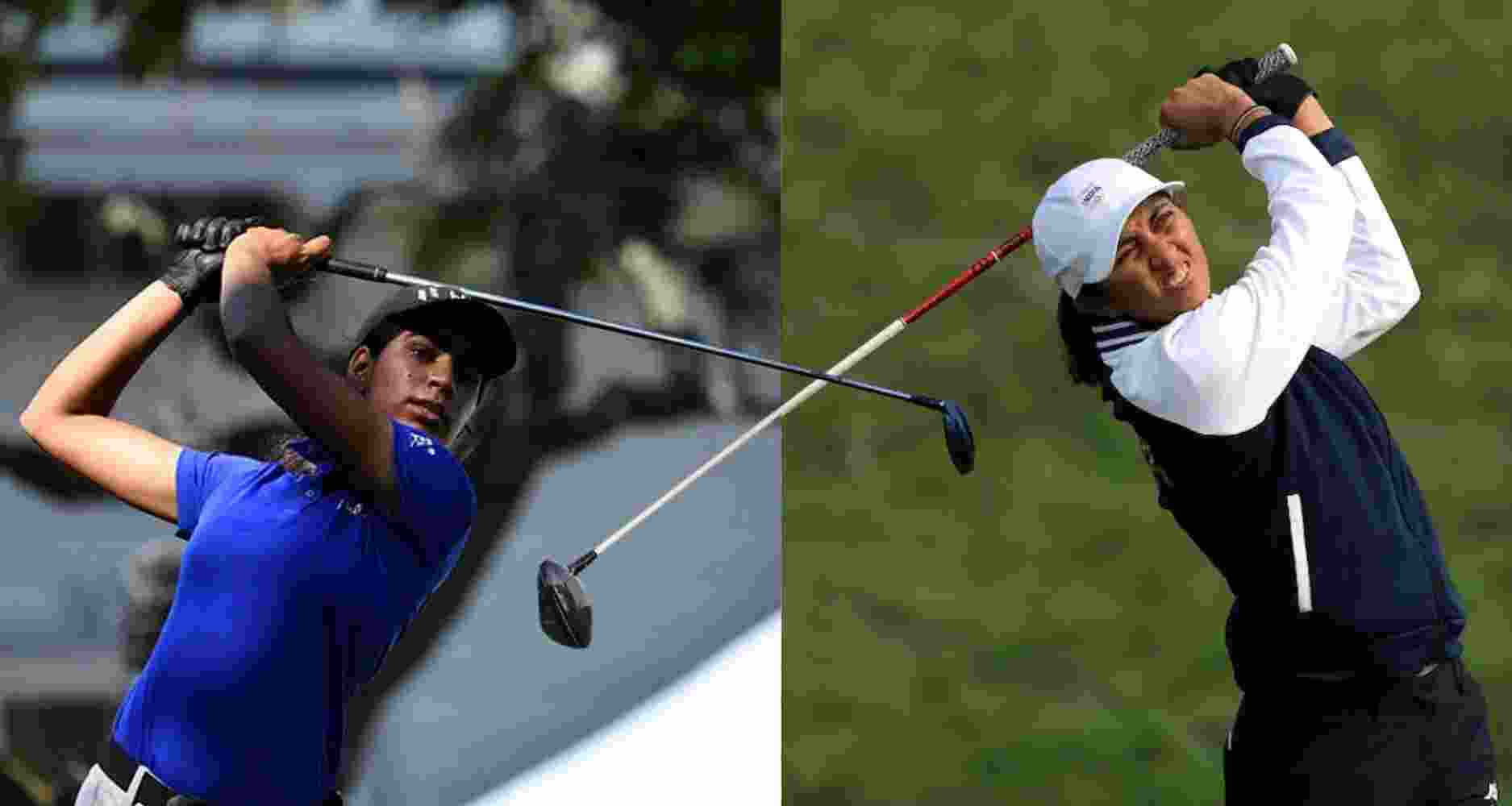 Diksha Dagar (left) and Aditi Ashok (right).