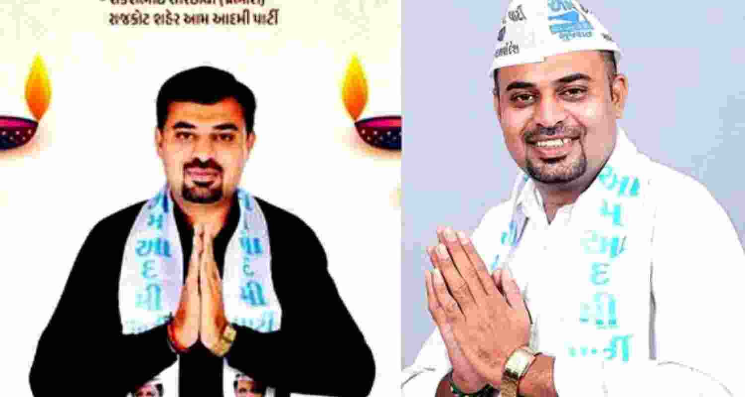 Images of Rakesh Sorathia from his AAP campaign.