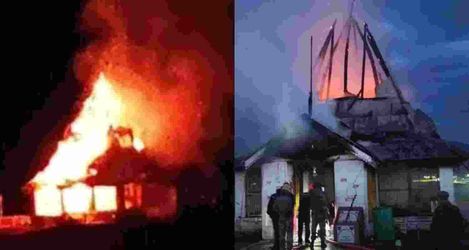 Iconic Shiv temple in Gulmarg destroyed in blaze