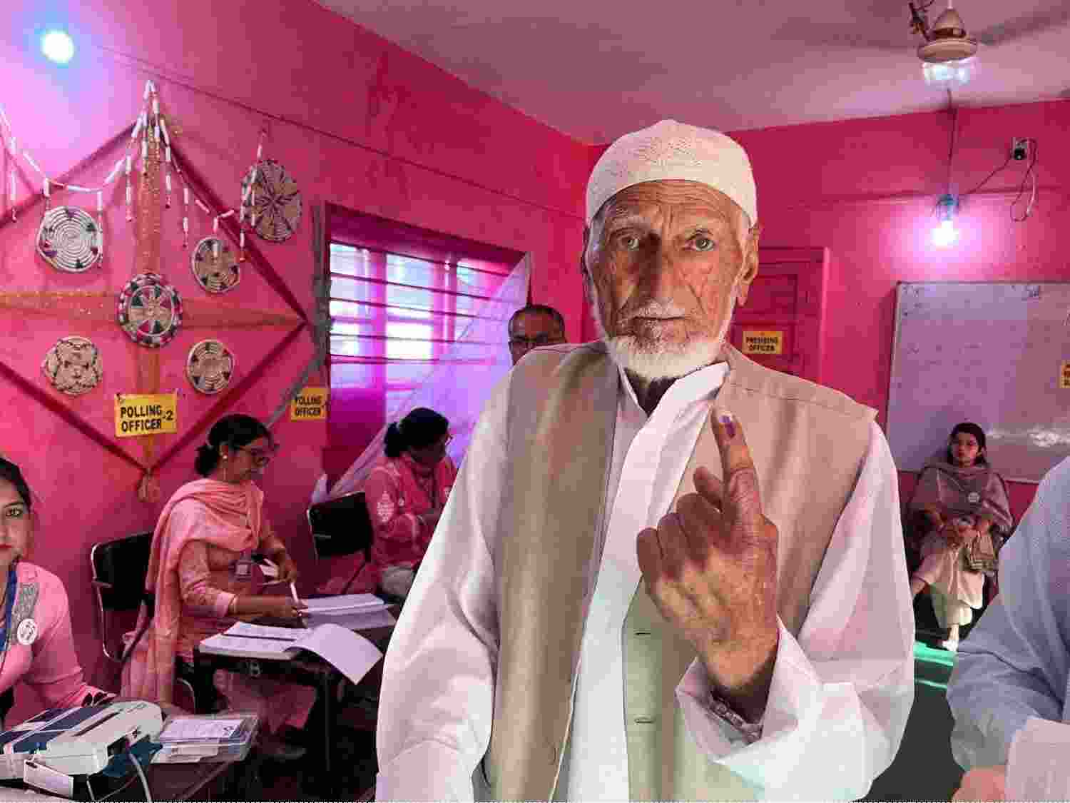 Aged voter, timeless spirit: 102-year-old Jammu man casts vote in Lok Sabha polls