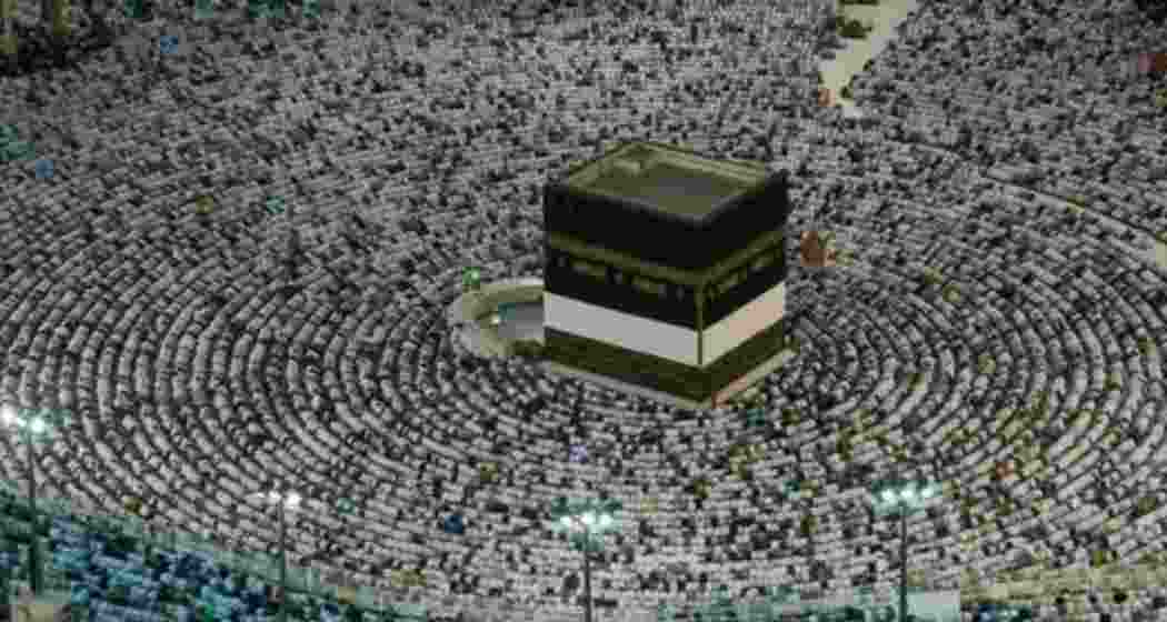 Pilgrims performing the holy Hajj in Mecca, Saudi Arabia.