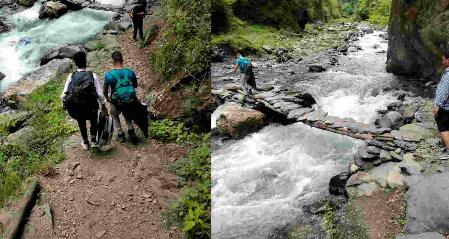 Polling teams in Himachal trek to reach faraway stations. 