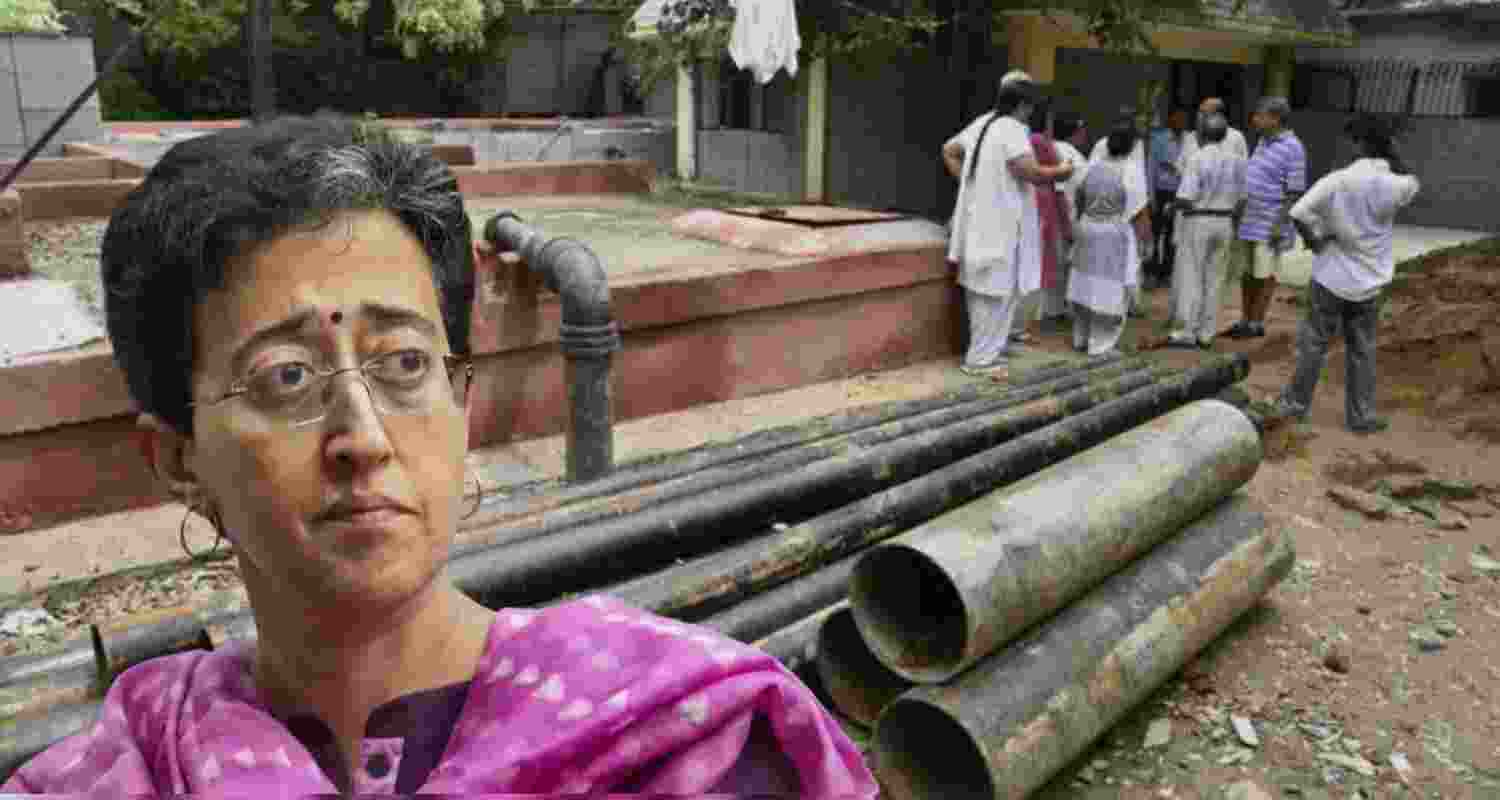Water Crisis Deepens Delhi Police Inspects Pipelines.