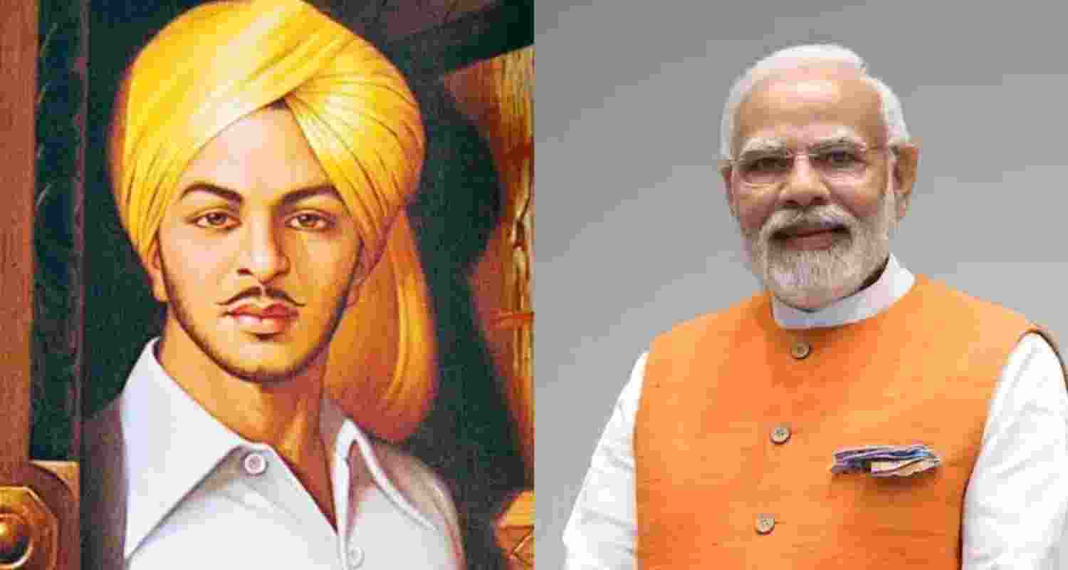 PM Modi Urges Indians To Be Inspired By Bhagat Singh's Legacy On His 117th Birth Anniversary.