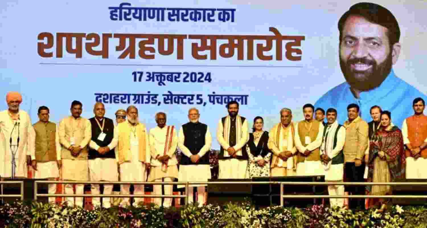 Anil Vij Takes Charge Of Energy and Transport in Haryana. File Photo Of Swearing In Ceremony of Haryana Govt.