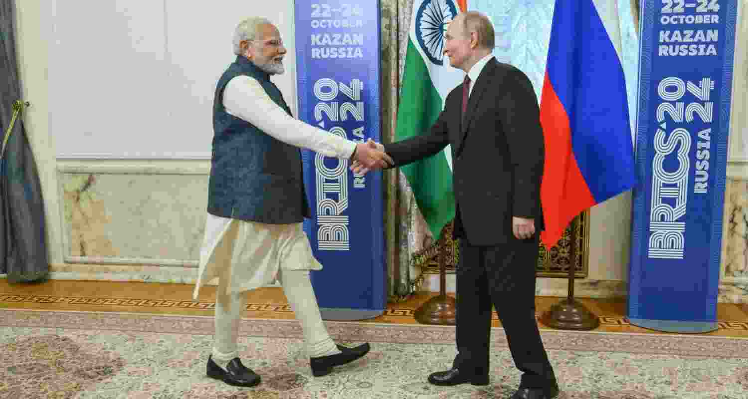 PM Modi Meets President Vladimir Putin Amid Global Tensions at Brics Summit.