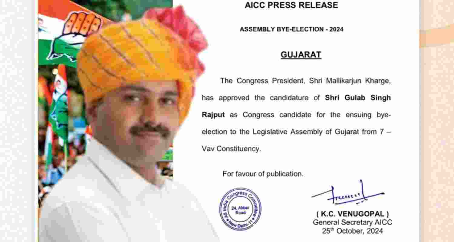 Congress Seeks to Retain Vav Seat with Rajput Nomination.