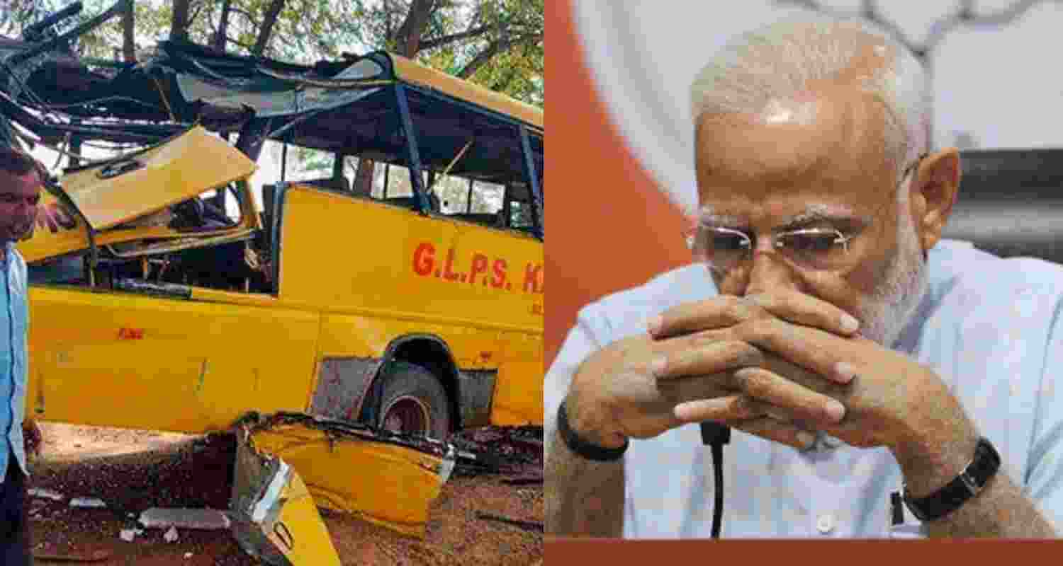 PM Modi reacts to the Haryana School Bus Accident.