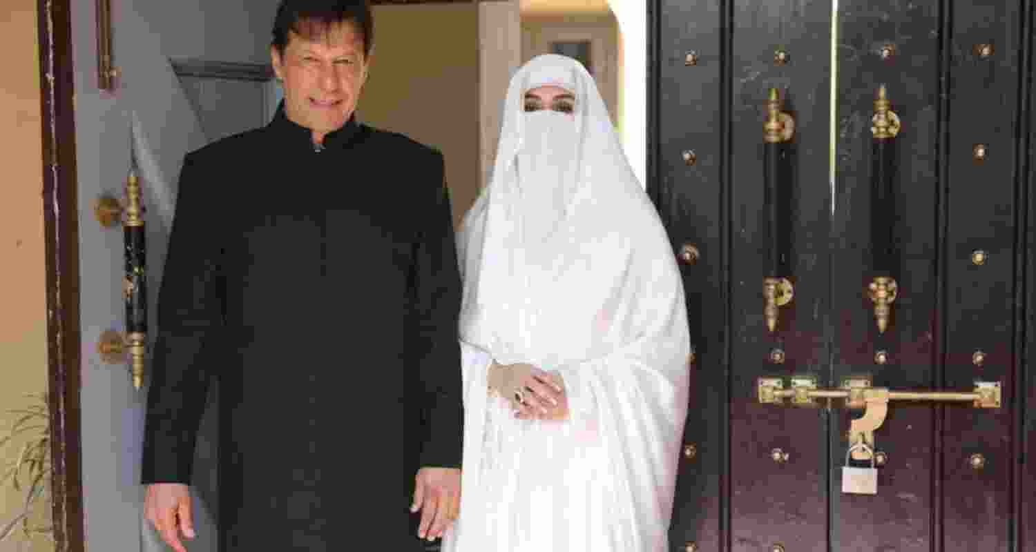 Imran Khan and Bushra Bibi. Image via X.