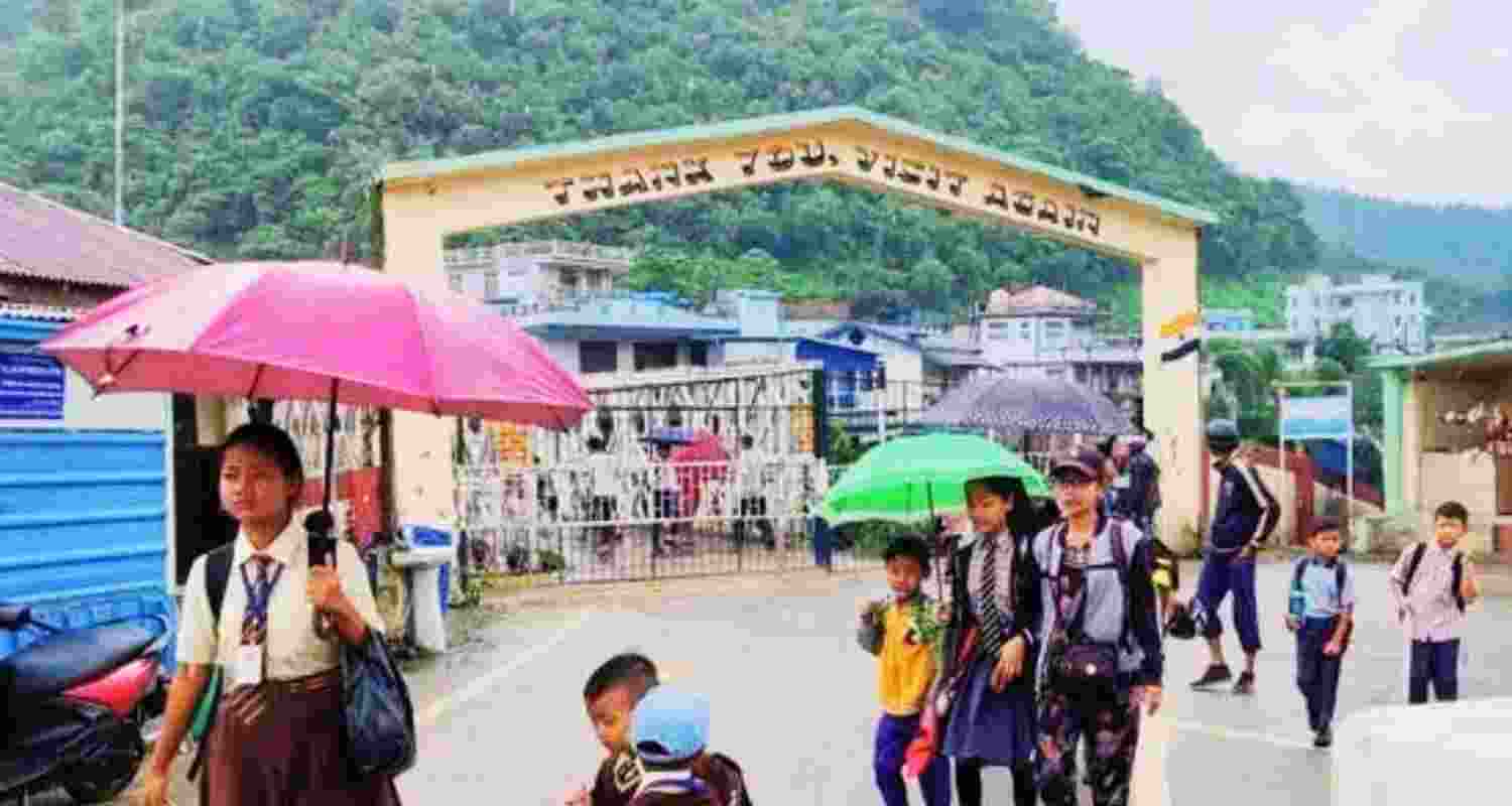 Zokhawthar land immigration check-post in Mizoram along the border with Myanmar.