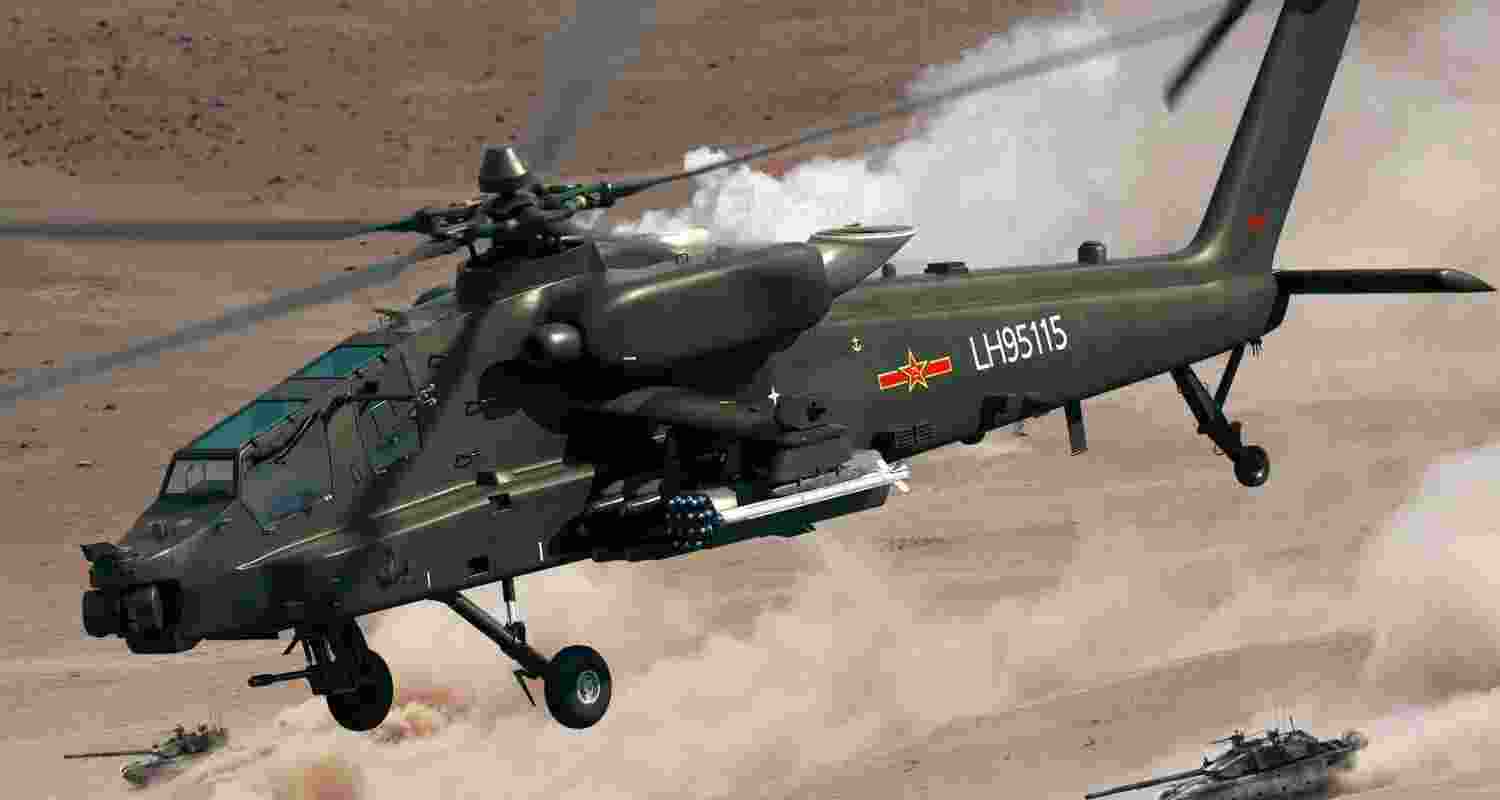 A CGI of the Chinese Z-21 helicopter. 