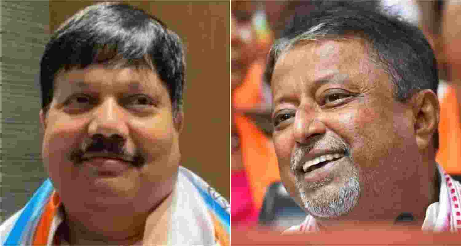 BJP's Barrackpore candidate Arjun Singh (left), TMC veteran Mukul Roy (right)