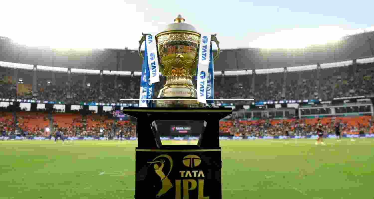 The trophy for the Tata IPL.