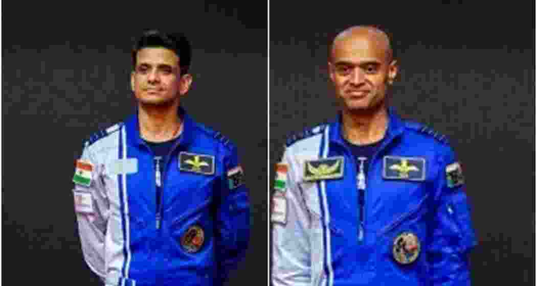 ISRO has named Group Captain Shubhanshu Shukla (left) as the prime mission pilot and Group Captain Prasanth Balakrishnan Nair (right) as the backup for the upcoming Axiom-4 mission to the ISS.