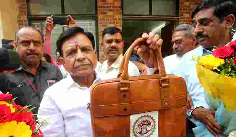 Madhya Pradesh Finance Minister Jagdish Devda presented the state budget for the year 2024-25 in the legislative assembly on Wednesday amid a ruckus created by the opposition Congress over an alleged nursing college scam.