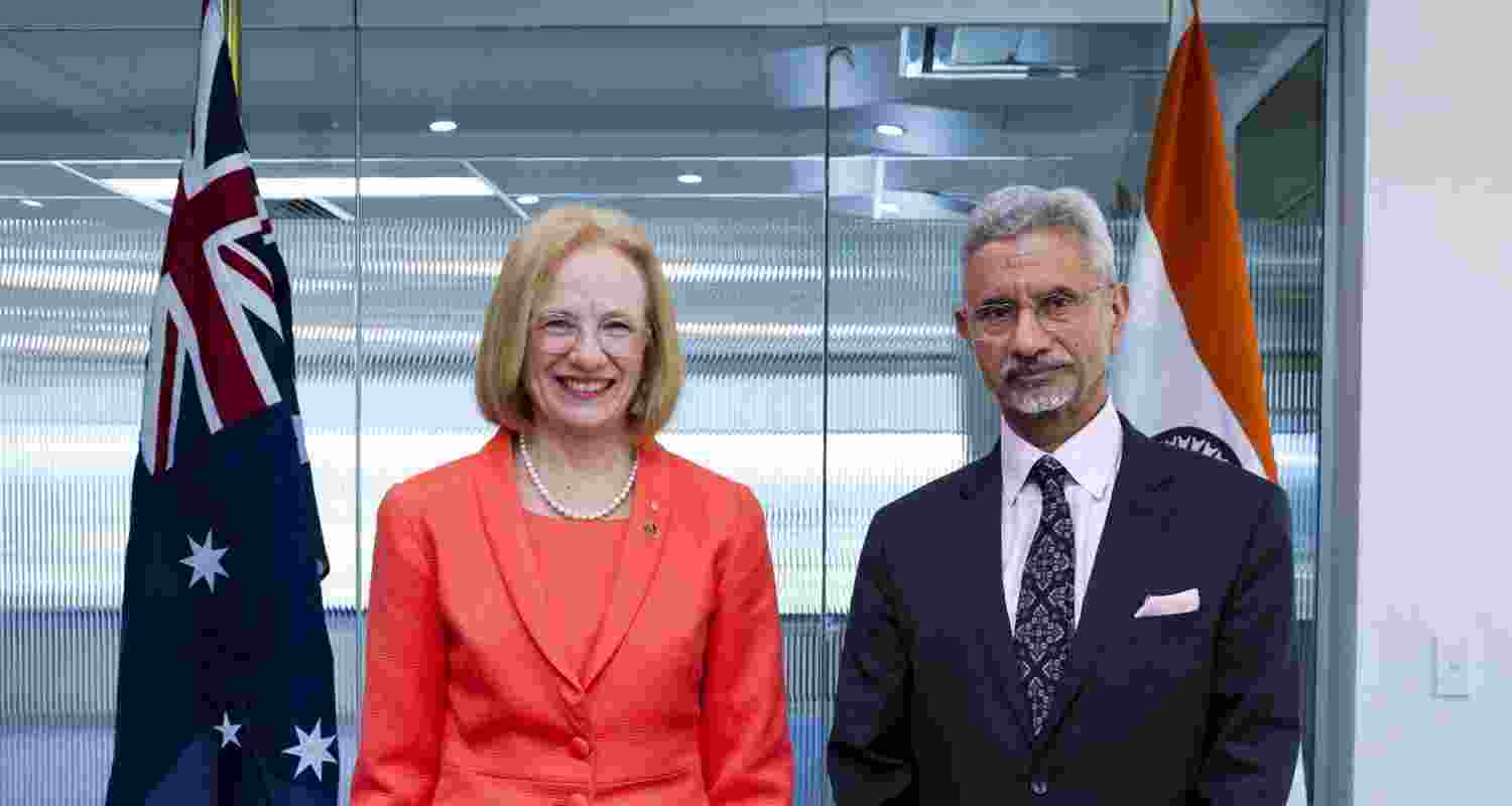 External Affairs Minister S Jaishankar meets Jeannette Young, Governor of Queensland, in Brisbane, on Monday. 