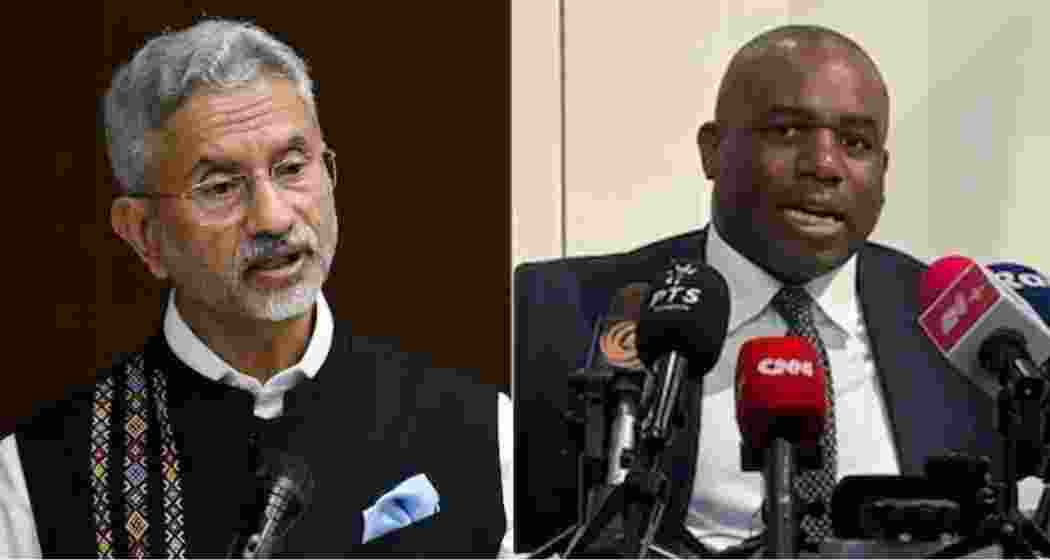 India’s External Affairs Minister, S Jaishankar (L), UK Foreign Secretary David Lammy (R).