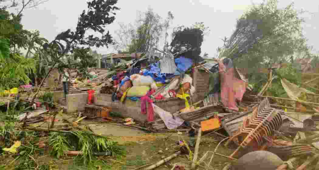Aftermath of deadly storm: Residents of Jalpaiguri struggle to rebuild amid devastation.