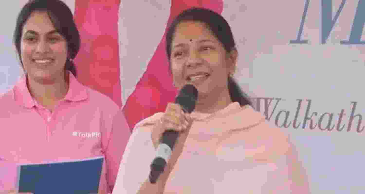 'Men in Pink': Kanimozhi launches breast cancer awareness walkathon
