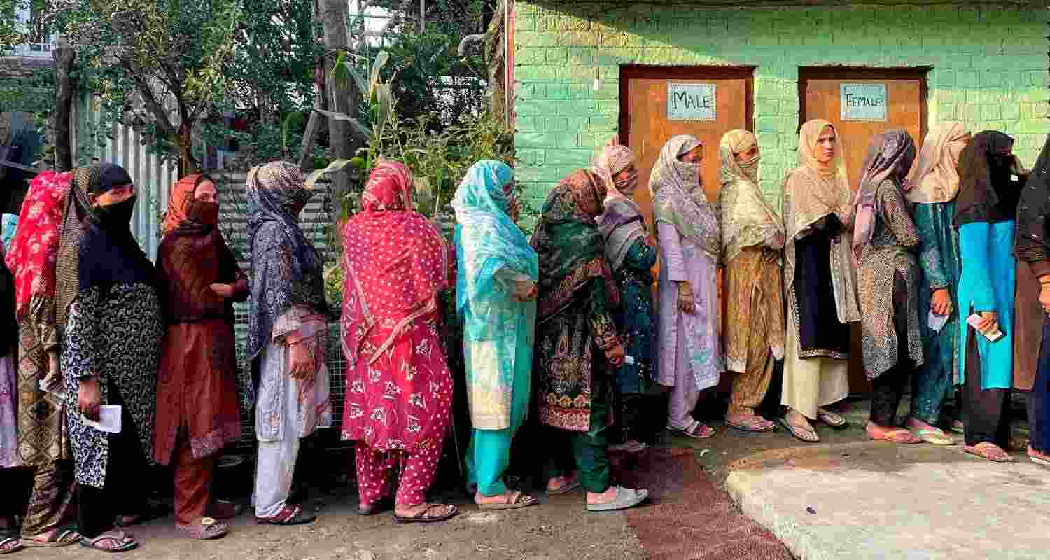 10.22% voter turnout recorded till 9 am in phase II of J&K elections