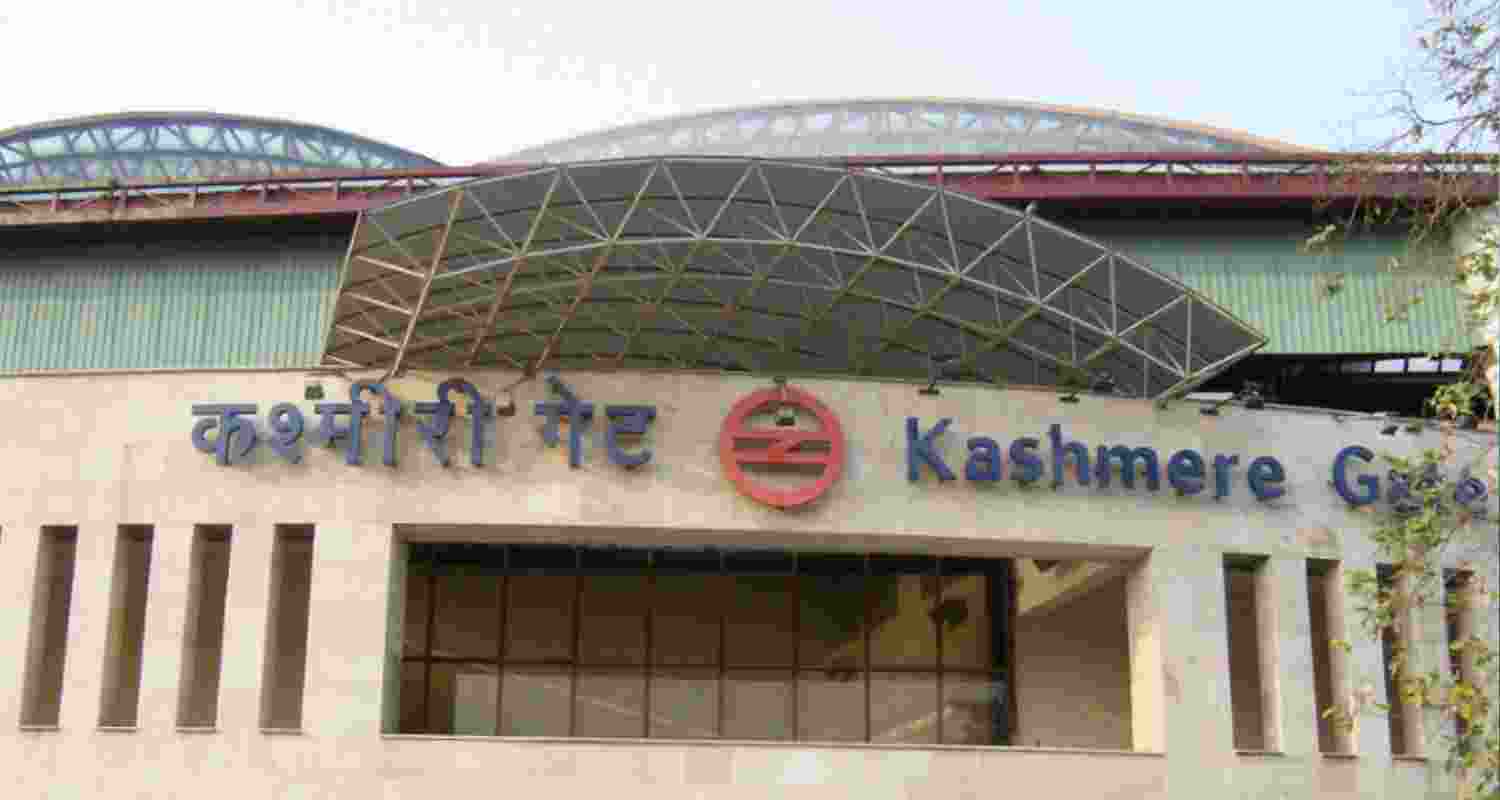 Kashmere gate metro station.